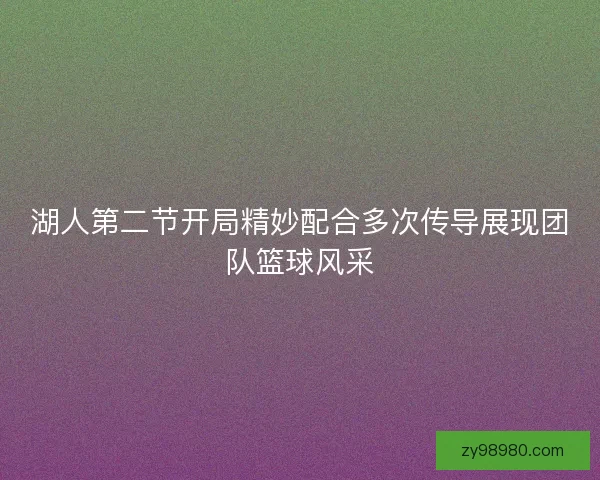 湖人第二节开局精妙配合多次传导展现团队篮球风采